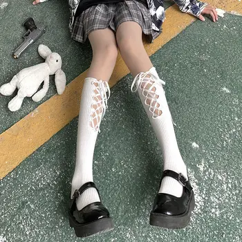 Japonia Stil Diy Bandaj Bowknot Bumbac Genunchi-Mare, Student la Ciorap JK Lolita Șosete