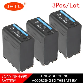 JHTC 3pc NP-F990 NP F990 8800mAh Camera Baterie Pentru camera Video Sony HXR-MC1500C NEX-EA50 DSR-PD198P HVR-Z7C NX3 5 Video cu LED-uri Lumina
