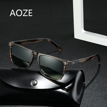 Klassischen Quadratischen Sonnenbrille Für Männer Stil Leopard Transparent Objektiv Sonnenbrille Frauen Luxus Marke Rechteck