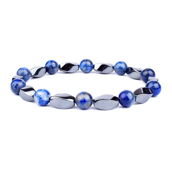 Lapis Lazuli Hematit Farmecul Bratari Barbati Lazurite Denaturare Hematit Bratari pentru Femei Energie Naturală Piatră Brățară Bijuterii
