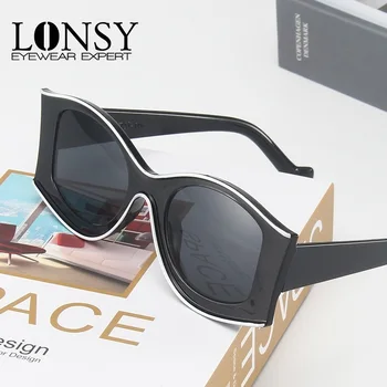 LONSY Clasic de Epocă Pătrat Negru ochelari de Soare pentru Femei Brand Designer de Ochelari de Soare Pentru Barbati Femei Retro Lunette De Soleil Femme UV400