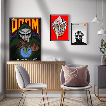 Madvillain MF Doom Madlib Poster Panza Pictura Hip-Hop, Muzica Rap Album Star Imagine Arta de Perete Pentru Camera de zi Decor Acasă