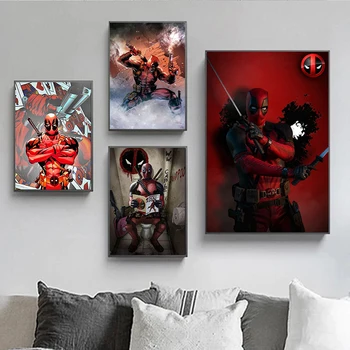 Marvel super-Erou Deadpool Tablouri Canvas Avengers Postere și Acuarelă Printuri de Arta de Perete Imagini pentru Living Home Decor