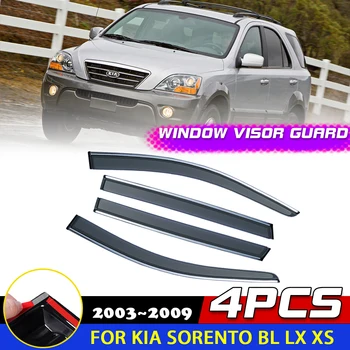 Masina Windows Vizor Usa pentru Kia Sorento BL LX XS 2003~2009 Deflector de polițiștii de Fum, Copertine Vânt Ploaie Spranceana Autocolant Accesorii