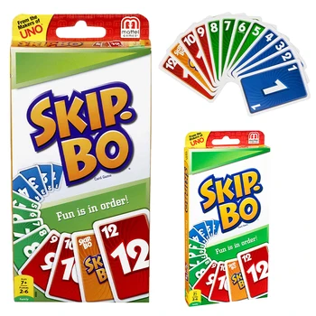 Mattel Uno-Skip Bopotter Jocuri Poker Carti Uno Jucărie De Divertisment De Familie Distractiv De Poker Uno Sări Joc Carte De Joc Jucarii Pentru Copii Cadouri
