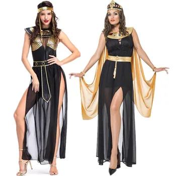 Medieval Printesa Egipt Costume Faraonul Egiptean Cosplay Mascarada De Halloween Pentru Adulti Femei Cleopatra Royal Rochie Fancy