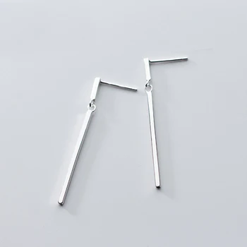 MloveAcc Autentic 100% Argint 925 Ciucure Stick Bar Stud Cercei Cadou de Crăciun pentru Fete Adolescente Femei