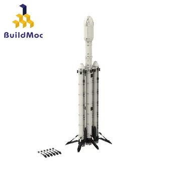 MOC Idee Racheta SpaceX Falcon Heavy Saturn V Scară Blocuri Kit Asamblat Nava Cărămizi Jucarii Pentru Copii Cadou de Ziua de nastere