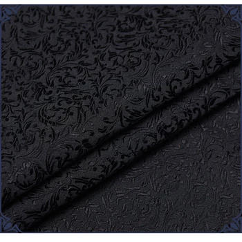 - Negru de înaltă calitate stil floral damasc de mătase, satin, brocart, jacquard tesatura costum tapițerie mobilier cortina materiale de îmbrăcăminte