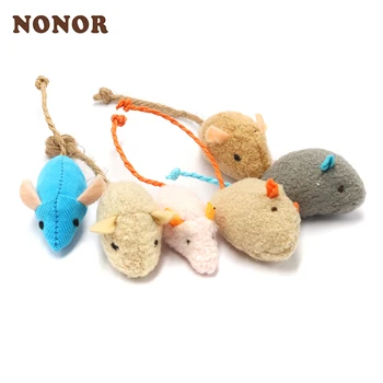 NONOR 6pcs/lot se Amestecă animale de Companie Jucărie Catnip Șoareci, Pisici Jucarii Amuzante de Plus Mouse-ul Jucărie Pisica Pentru Pisoi