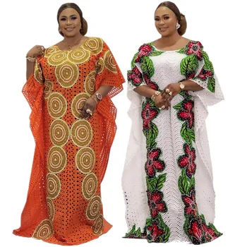 Noua Moda Bazin Riche Africane Rochii Pentru Femei Gratuit Dimensiune Casual Elegant Doamnelor Aplici Vrac Rochie Maxi Cu Interior Vestidos