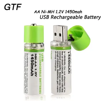 Noul USB Baterie AA 1.2 V, 1450mah Ni-MH AA Acumulator 14500 AA pentru Telecomanda Mouse-ul Mic Ventilator Electric de Jucarie cu Baterii