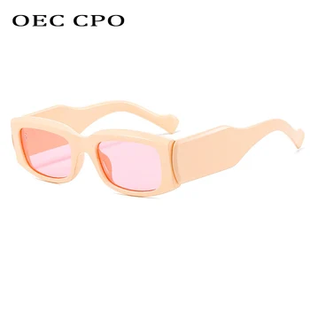 OEC CPO Epocă Pătrat ochelari de Soare pentru Femei Brand Designer de Moda Bej Punk Ochelari de Soare Femei Vintage Dreptunghi Ochelari de oculos