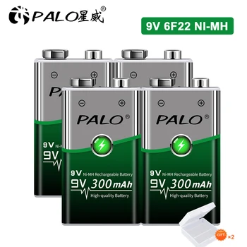 PALO 9V NiMH Reîncărcabilă Baterie 6f22 9V baterii Pentru Telecomanda,Elicopter RC Jucărie, Microfon,Masaj Detector de Baterii