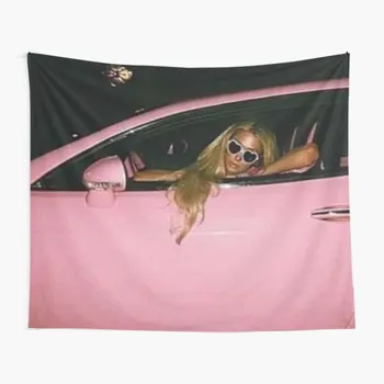 Paris Hilton pe O Masina Roz Y2K Design Tapiserie de Perete Decor Colorate Pătură Yoga Decor Frumos Agățat Acasă Tipărite de Viață