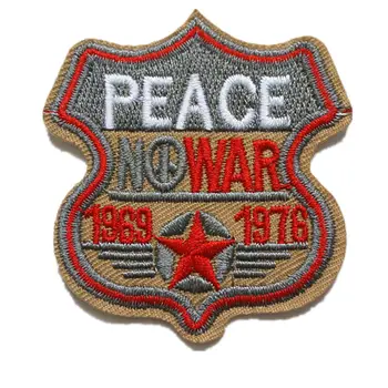 Patch-uri brodate Pace Coase de Fier Pe Insigna NICI un RĂZBOI cu Armata Pentru Haine Aplici DIY Decorare Autocolant