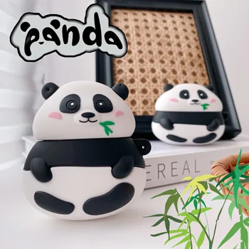 Pentru Apple AirPods Pro Earpods Caz 3D de Desene animate Drăguț Grăsime Panda Bambus Wireless Căști setul cu Cască pentru a Acoperi Airpods 1 2 Încărcarea Cutie