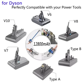Pentru Dyson V6 V7 V8 V10 de Tip a/B 12800mAh Acumulator de schimb pentru Dyson Absolută Cablu-Gratuit Aspirator Aspirator Portabil