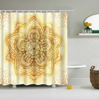 Personalizate 180x200cm Indian Bodhisattva 3D Cadă cortina poliester Impermeabil Opace mandala perdea de duș Baie cortina