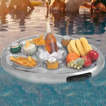 Piscina gonflabila Float Băut Bere Cooler Masa Bar de Vară Tava de Plajă, Înot Petrecere Găleată Suport de pahar pentru Piscina 2022