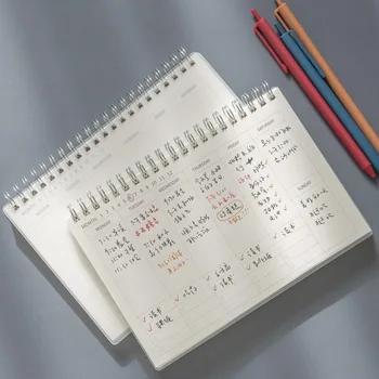 Planul Săptămânal Carte Notă Bobina De Eficiență Manual Simplu De Gestionare A Timpului Portabil Notebook Săptămână Planificator, Organizator, Planificator Săptămânal 2023