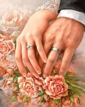 plin de diamante broderie DIY diamant pictura cruciulițe pietre de cristal de Diamant tablou de nunta inel de mână Decor Acasă