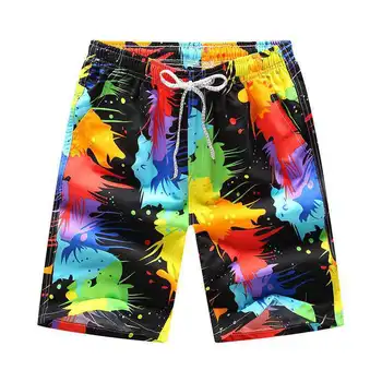 Plus Dimensiune Bărbați pantaloni Scurți de Plajă Imprimate Casual pantaloni Scurți Largi de Surfing pantaloni Scurți pentru Înot Trunchiuri Beachwear (Marimea M-4XL)