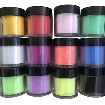 Praf acrilic,12 Culori Acrilice Nail Art Kituri de UV Gel de Pulbere Non-Mica de Pigment Pulbere de Nisip Design Decor 3D Manichiura Poudre