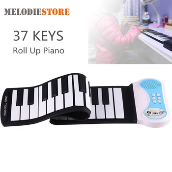 Profesionale 37 Cheile Silicon Flexibil Hand Roll Up Pian Moale Electronice Portabile Tastatură Muzică de Orgă Cadou pentru Copii Elev