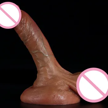 Real Pielii Silicon Big Realistic Dildo ventuza Penis de sex Masculin Cauciuc Artificial Penis Urias Moale Dick Jucarii Sexuale pentru Femei Vaginale