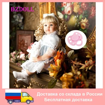 Realiste 60cm Renăscut Copil Baby Doll (Silicon Moale Membrele, Corpul de Pânză) 24inch Fată Nou-născut Prințesă Jucărie Minunat Cadou de Ziua de nastere