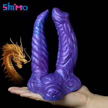 SMMQ Animal Dragon cu două Capete Vibrator Adult Fantezie Sexuală Dop de Fund pentru Femei Lesbiene Masturbare Produse