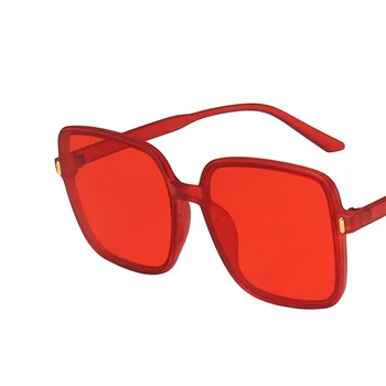 Supradimensionate Cadru Pătrat ochelari de Soare Barbati Femei Rosu Roz Lentile cu Protecție UV400 Ochelari de Design de Moda Gafas De Sol