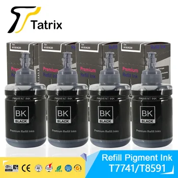 Tatrix Refill Cerneala Pigment 140ML Pentru Epson 774 Cerneala CISS T774120 T7741 pentru Epson Workforce M100/M201/M205/L606/L655/L1455/ET-3600