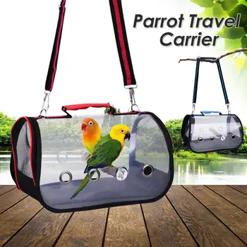 Transparent Colivie Papagal Transport Geanta De Voiaj Cușcă Respirabil Pasăre Papagali Cușcă Aerisit Geantă De Călătorie Ușor De Curățare Consumabile Pentru Animale De Companie