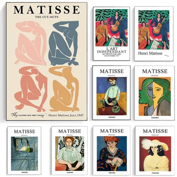 Vintage Henri Matisse Tipărite de Artă Abstractă Pictura Postere si Printuri Vintage Decorative, picturi Murale pentru Camera de zi (Fara Rama)
