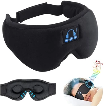 VIP Somn Căști Bluetooth 5.0 Wireless 3D Masca de Ochi cu Cască Cu Microfon Partea Respirabil Traverse de Călătorie de Apel Și Muzică