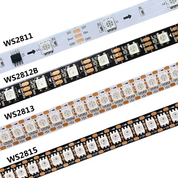 WS2811 WS2813 WS2815 WS2812B Pixel Inteligent RGB LED Strip WS2812 Individual Adresabile 30/60/144 Led-uri/m Bandă de Lumină DC5V DC12V