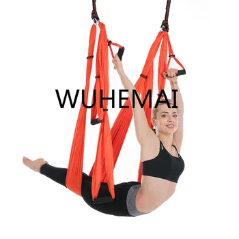 WUHEMAI Anti-gravitație Yoga Hamac Leagan Parasuta Tesatura Inversiune Terapie de Înaltă Rezistență Decompresie Hamac Yoga, Gimnastică Agățat