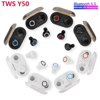 Y50 наушники TWS fone Cască Bluetooth Wireless 5.0 Căști Căști Auriculare Stereo Gaming Headset Cu Încărcare Cutie