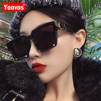 Yoovos Supradimensionat Ochelari De Soare Pentru Femei Brand De Lux Piața De Soare Retro Femei/Bărbați Ochelari De Soare Femei Oglindă Oculos De Sol Feminino
